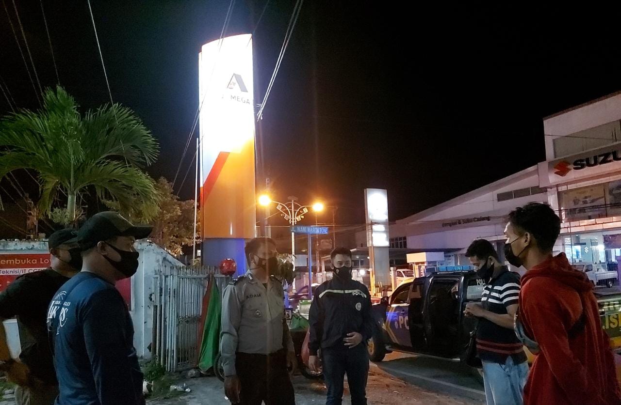 foto: Polsek Kota Timur gelar patroli malam hari, dipimpin langsung oleh Kapolsek Ipda Imanuel Ivan Bagus Pratama Thabaa.