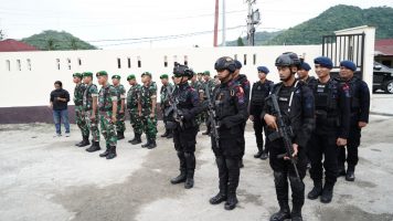 foto: Ratusan personel gabungan Polres Gorontalo Kota disiagakan