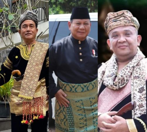 foto: Yusril Ihza Mahendra (Kiri), Prabowo Subianto (Tengah), Afriansyah Noor (Kanan)