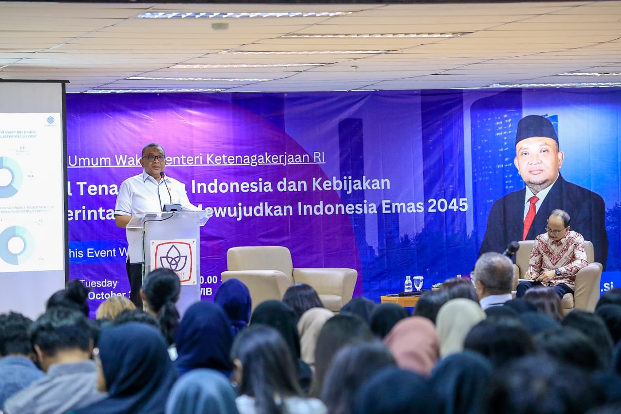 foto: Wamenaker RI mengisi kuliah umum di President University