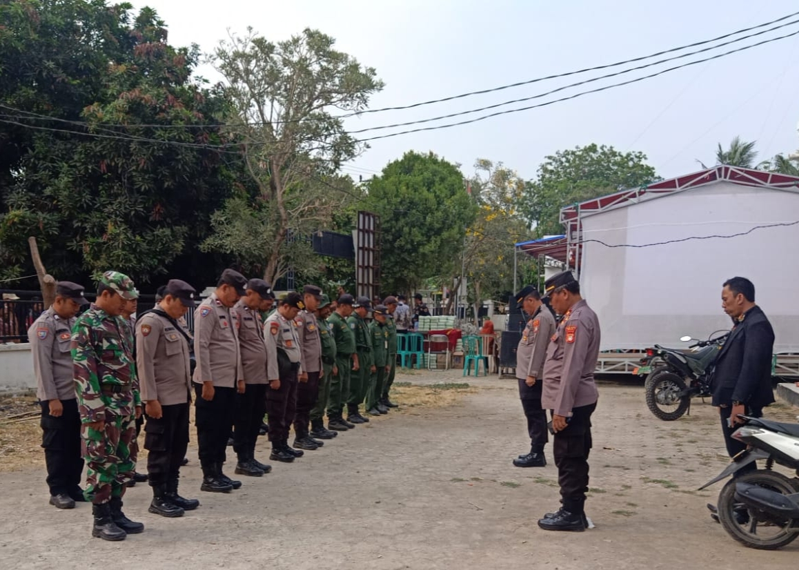 foto: Polsek Muaragembong laksanakan apel persiapan pengamanan pemilihan Kades