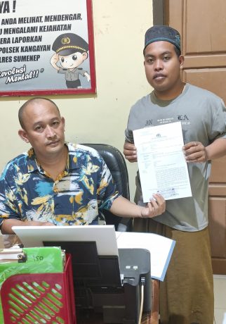 foto: Abd. Gafur lapor ke Polsek Kangayan